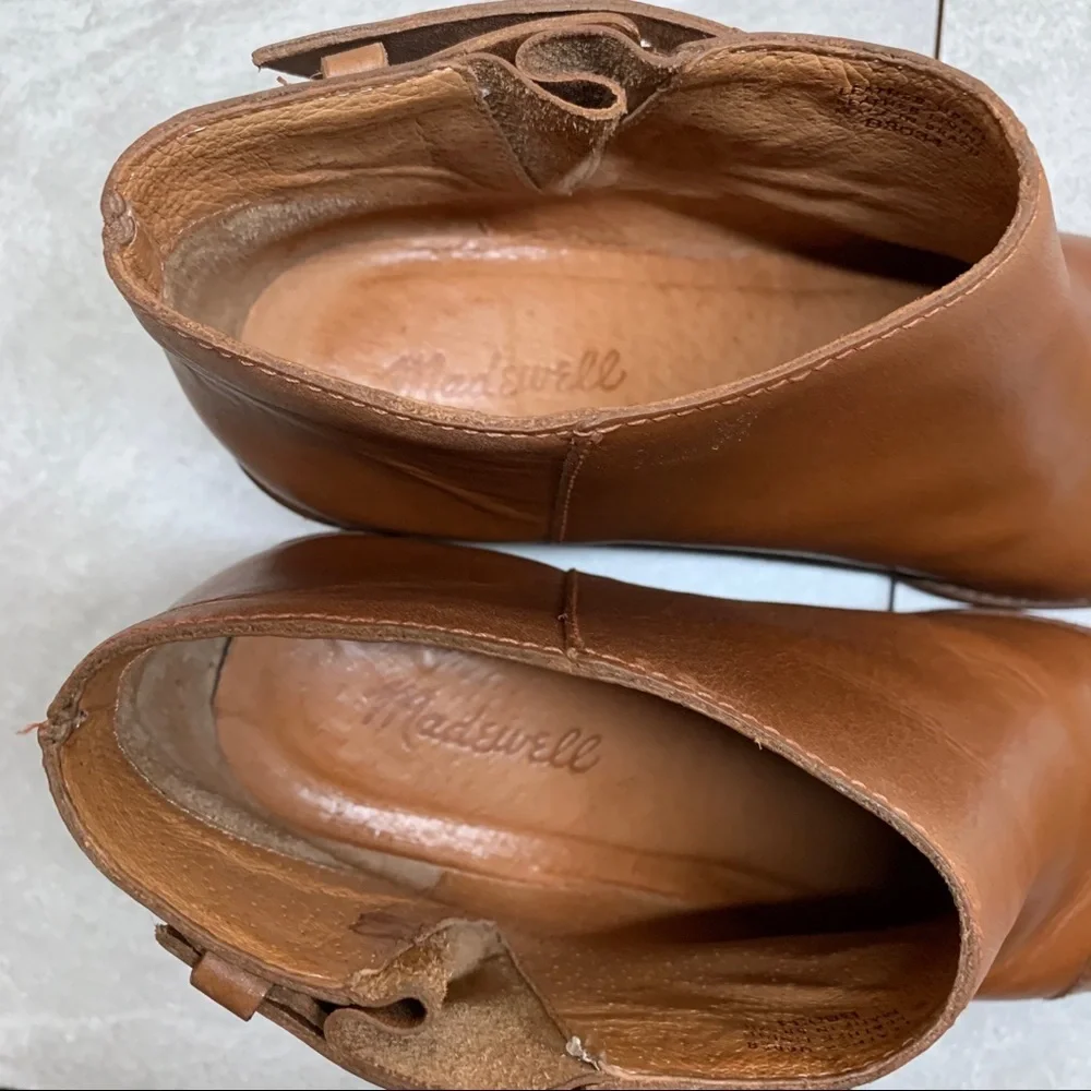 Madewell B8034 Dakota Cutoff cognac ankle boots size 8 - Picture 12 of 15